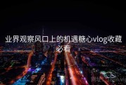 业界观察风口上的机遇糖心vlog收藏必看