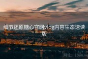 细节还原糖心官网vlog内容生态速读版