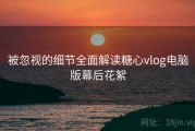 被忽视的细节全面解读糖心vlog电脑版幕后花絮