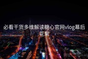 必看干货多维解读糖心官网vlog幕后花絮