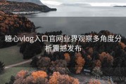 糖心vlog入口官网业界观察多角度分析震撼发布