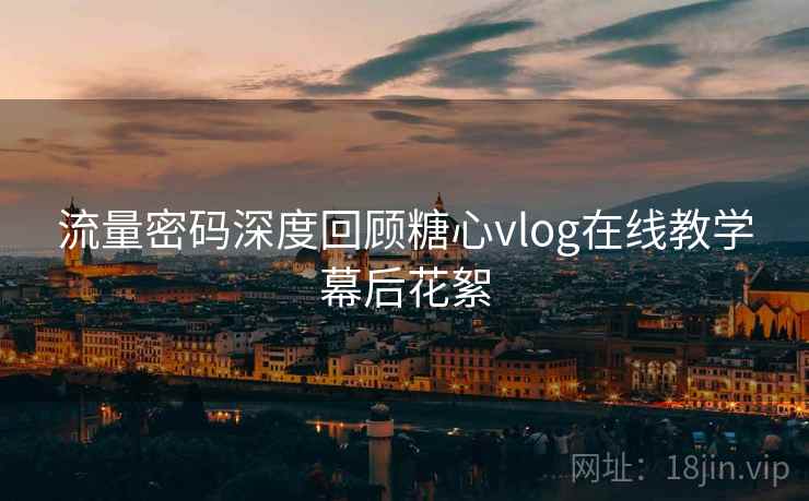 流量密码深度回顾糖心vlog在线教学幕后花絮