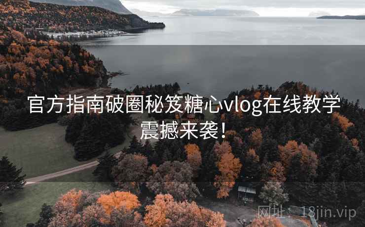 官方指南破圈秘笈糖心vlog在线教学震撼来袭！