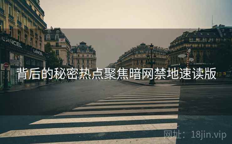 背后的秘密热点聚焦暗网禁地速读版