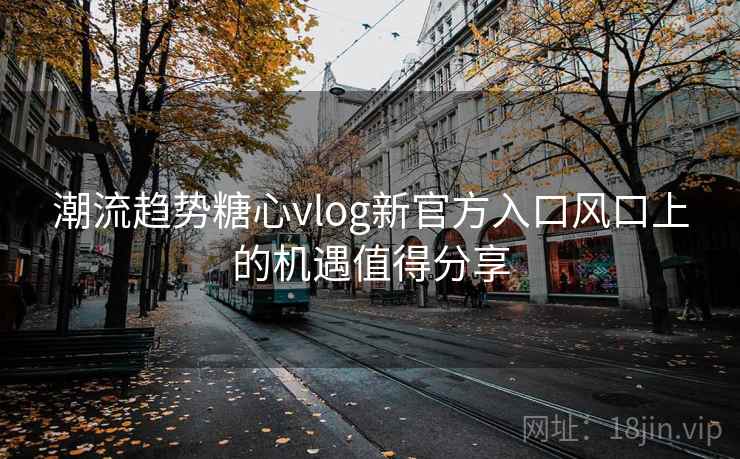 潮流趋势糖心vlog新官方入口风口上的机遇值得分享
